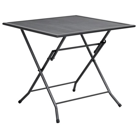 vidaXL Klapptisch Mesh 80x80x72 cm Stahl Anthrazit 