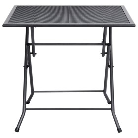 vidaXL Klapptisch Mesh 80x80x72 cm Stahl Anthrazit 