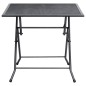vidaXL Klapptisch Mesh 80x80x72 cm Stahl Anthrazit vidaXL Klapptisch Mesh 80x80x72 cm Stahl Anthrazit