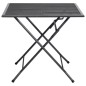vidaXL Klapptisch Mesh 80x80x72 cm Stahl Anthrazit vidaXL Klapptisch Mesh 80x80x72 cm Stahl Anthrazit