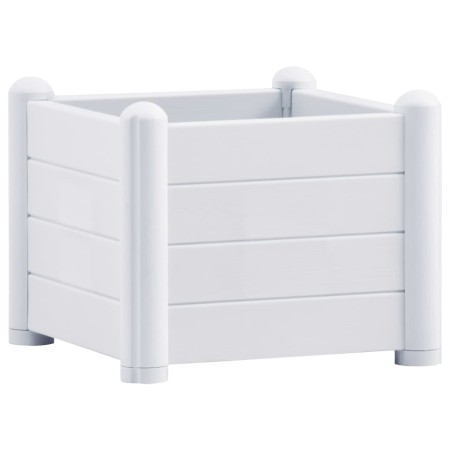 vidaXL Garten-Hochbeet PP Weiß 43x43x35 cm