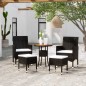 vidaXL 5-tlg. Garten-Lounge-Set Poly Rattan Schwarz vidaXL 5-tlg. Garten-Lounge-Set Poly Rattan Schwarz