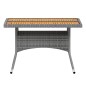 vidaXL 5-tlg. Garten-Essgruppe Poly Rattan & Massivholz Akazie Grau vidaXL 5-tlg. Garten-Essgruppe Poly Rattan & Massivholz Akazie Grau
