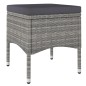 vidaXL 5-tlg. Garten-Bistro-Set Poly Rattan und Hartglas Grau vidaXL 5-tlg. Garten-Bistro-Set Poly Rattan und Hartglas Grau