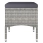 vidaXL 5-tlg. Garten-Bistro-Set Poly Rattan und Hartglas Grau vidaXL 5-tlg. Garten-Bistro-Set Poly Rattan und Hartglas Grau