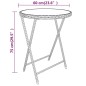 vidaXL 5-tlg. Garten-Bistro-Set Poly Rattan und Hartglas Grau vidaXL 5-tlg. Garten-Bistro-Set Poly Rattan und Hartglas Grau
