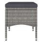 vidaXL 5-tlg. Garten-Essgruppe Poly Rattan und Hartglas Grau vidaXL 5-tlg. Garten-Essgruppe Poly Rattan und Hartglas Grau