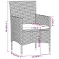 vidaXL 5-tlg. Garten-Essgruppe Poly Rattan und Hartglas Grau vidaXL 5-tlg. Garten-Essgruppe Poly Rattan und Hartglas Grau