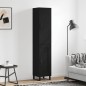 Highboard Schwarz 34,5x34x180 cm Holzwerkstoff Highboard Schwarz 34,5x34x180 cm Holzwerkstoff