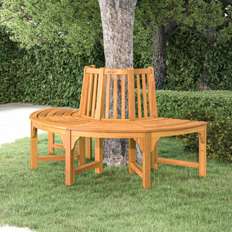 vidaXL Baumbank Halbrund Ø160 cm Massivholz Eukalyptus vidaXL Baumbank Halbrund Ø160 cm Massivholz Eukalyptus