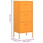 vidaXL Lagerschrank Senfgelb 42,5x35x101,5 cm Stahl vidaXL Lagerschrank Senfgelb 42,5x35x101,5 cm Stahl