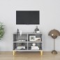vidaXL TV-Schrank mit Massivholz-Beinen Grau Sonoma 69,5x30x50 cm vidaXL TV-Schrank mit Massivholz-Beinen Grau Sonoma 69,5x30x50 cm