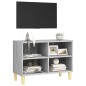 vidaXL TV-Schrank mit Massivholz-Beinen Grau Sonoma 69,5x30x50 cm vidaXL TV-Schrank mit Massivholz-Beinen Grau Sonoma 69,5x30x50 cm