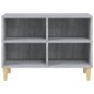 vidaXL TV-Schrank mit Massivholz-Beinen Grau Sonoma 69,5x30x50 cm vidaXL TV-Schrank mit Massivholz-Beinen Grau Sonoma 69,5x30x50 cm