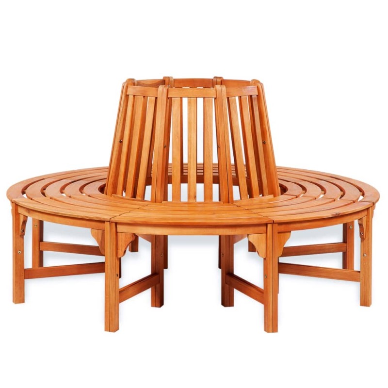 vidaXL Baumbank Ø 160 cm Holz