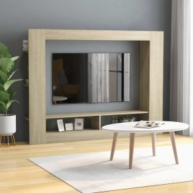 vidaXL TV-Schrank Sonoma-Eiche 152x22x113 cm Holzwerkstoff