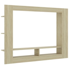 vidaXL TV-Schrank Sonoma-Eiche 152x22x113 cm Holzwerkstoff