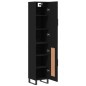 Highboard Schwarz 34,5x34x180 cm Holzwerkstoff Highboard Schwarz 34,5x34x180 cm Holzwerkstoff