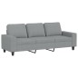 vidaXL 3-Sitzer-Sofa mit Hocker Hellgrau 180 cm Stoff vidaXL 3-Sitzer-Sofa mit Hocker Hellgrau 180 cm Stoff