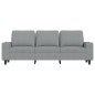 vidaXL 3-Sitzer-Sofa mit Hocker Hellgrau 180 cm Stoff vidaXL 3-Sitzer-Sofa mit Hocker Hellgrau 180 cm Stoff
