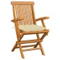 Gartenstühle mit Cremeweißen Kissen 6 Stk. Massivholz Teak Gartenstühle mit Cremeweißen Kissen 6 Stk. Massivholz Teak
