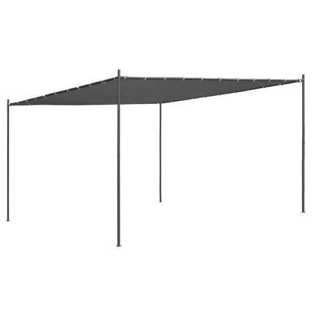 vidaXL Pergola mit Schrägdach 400x400x270 cm Anthrazit 180 g/m²