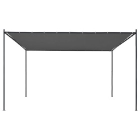 vidaXL Pergola mit Schrägdach 400x400x270 cm Anthrazit 180 g/m²