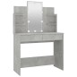 vidaXL Schminktisch-Set mit LED Betongrau Holzwerkstoff vidaXL Schminktisch-Set mit LED Betongrau Holzwerkstoff