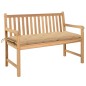 vidaXL Gartenbank mit Beige Auflage 120 cm Massivholz Teak vidaXL Gartenbank mit Beige Auflage 120 cm Massivholz Teak