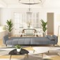 vidaXL Schlafsofa 2-Sitzer mit 2 Kissen Hellgrau Samt vidaXL Schlafsofa 2-Sitzer mit 2 Kissen Hellgrau Samt