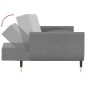 vidaXL Schlafsofa 2-Sitzer mit 2 Kissen Hellgrau Samt vidaXL Schlafsofa 2-Sitzer mit 2 Kissen Hellgrau Samt