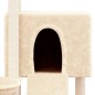 vidaXL Kratzbaum mit Sisal-Kratzsäulen Creme 96 cm vidaXL Kratzbaum mit Sisal-Kratzsäulen Creme 96 cm