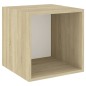 vidaXL 3-tlg. TV-Schrank-Set Weiß Sonoma-Eiche Holzwerkstoff vidaXL 3-tlg. TV-Schrank-Set Weiß Sonoma-Eiche Holzwerkstoff