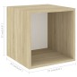 vidaXL 3-tlg. TV-Schrank-Set Weiß Sonoma-Eiche Holzwerkstoff vidaXL 3-tlg. TV-Schrank-Set Weiß Sonoma-Eiche Holzwerkstoff