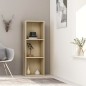vidaXL Bücherregal 3 Fächer Sonoma-Eiche 40x30x114 cm Holzwerkstoff vidaXL Bücherregal 3 Fächer Sonoma-Eiche 40x30x114 cm Holzwerkstoff