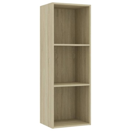 vidaXL Bücherregal 3 Fächer Sonoma-Eiche 40x30x114 cm Holzwerkstoff