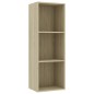 vidaXL Bücherregal 3 Fächer Sonoma-Eiche 40x30x114 cm Holzwerkstoff vidaXL Bücherregal 3 Fächer Sonoma-Eiche 40x30x114 cm Holzwerkstoff