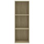 vidaXL Bücherregal 3 Fächer Sonoma-Eiche 40x30x114 cm Holzwerkstoff vidaXL Bücherregal 3 Fächer Sonoma-Eiche 40x30x114 cm Holzwerkstoff