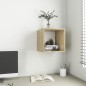 vidaXL Wandschrank Weiß Sonoma-Eiche 37x37x37 cm Holzwerkstoff vidaXL Wandschrank Weiß Sonoma-Eiche 37x37x37 cm Holzwerkstoff