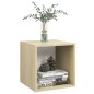 vidaXL Wandschrank Weiß Sonoma-Eiche 37x37x37 cm Holzwerkstoff vidaXL Wandschrank Weiß Sonoma-Eiche 37x37x37 cm Holzwerkstoff