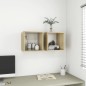 vidaXL Wandschrank Weiß Sonoma-Eiche 37x37x37 cm Holzwerkstoff vidaXL Wandschrank Weiß Sonoma-Eiche 37x37x37 cm Holzwerkstoff
