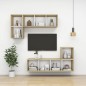 vidaXL Wandschrank Weiß Sonoma-Eiche 37x37x37 cm Holzwerkstoff vidaXL Wandschrank Weiß Sonoma-Eiche 37x37x37 cm Holzwerkstoff