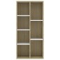 vidaXL Bücherregal Weiß und Sonoma-Eiche 50x25x106 cm Holzwerkstoff vidaXL Bücherregal Weiß und Sonoma-Eiche 50x25x106 cm Holzwerkstoff