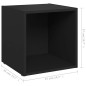 vidaXL TV-Schrank Schwarz 37x35x37 cm Holzwerkstoff vidaXL TV-Schrank Schwarz 37x35x37 cm Holzwerkstoff