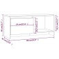 vidaXL TV-Schrank Weiß 90x35x40 cm Holzwerkstoff vidaXL TV-Schrank Weiß 90x35x40 cm Holzwerkstoff