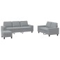 vidaXL 3-tlg. Sofagarnitur Hellgrau Stoff vidaXL 3-tlg. Sofagarnitur Hellgrau Stoff