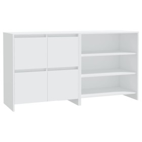 vidaXL 2-tlg. Sideboard Weiß Holzwerkstoff