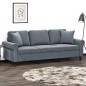 vidaXL 3-Sitzer-Sofa mit Zierkissen Dunkelgrau 180 cm Samt vidaXL 3-Sitzer-Sofa mit Zierkissen Dunkelgrau 180 cm Samt