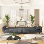 vidaXL Schlafsofa 2-Sitzer mit 2 Kissen Dunkelgrau Samt vidaXL Schlafsofa 2-Sitzer mit 2 Kissen Dunkelgrau Samt