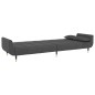 vidaXL Schlafsofa 2-Sitzer mit 2 Kissen Dunkelgrau Samt vidaXL Schlafsofa 2-Sitzer mit 2 Kissen Dunkelgrau Samt